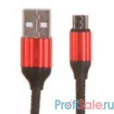 LDNIO LD_B4632 LS431/ USB кабель Micro/ 1m/ 2.4A/ медь: 86 жил/ Нейлоновая оплетка/ Red