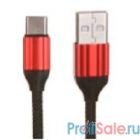 LDNIO LD_B4634 LS431/ USB кабель Type-C/ 1m/ 2.4A/ медь: 86 жил/ Нейлоновая оплетка/ Red