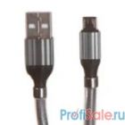 LDNIO LD_B4463 LS491/ USB кабель Micro/ 1m/ 2.4A/ медь: 86 жил/ Магнитная оплетка/ Gray