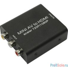 ORIENT C205, HD Video Converter AV (3xRCA) -> HDMI F, вход PAL/NTSC, выход HDMI 720p/1080p@60Hz, питание от USB, мини метал.корпус, черный (30765)