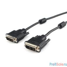 Кабель DVI-D single link Gembird/Cablexpert, 1.8м, 19M/19M, экран, феррит.кольца, пакет ( CC-DVIL-BK-6)