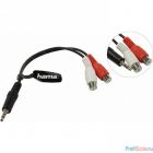 Адаптер аудио Hama H-43365 2х RCA (f)/Jack 3.5 (m) черный (00043365)  [823640]