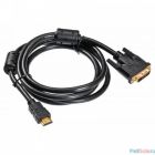 Кабель Buro HDMI-19M-DVI-D-1.8M HDMI (m) DVI-D (m) 1.8м феррит.кольца черный (817223)