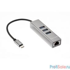 Telecom Переходник USB 3.1 Type-C -->RJ-45 1000Mbps +3 USB3.0, Aluminum Shell, 0.2м Telecom <TA311C>