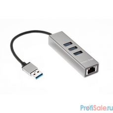 Telecom Переходник USB 3.0 -->RJ-45 1000Mbps +3 USB3.0, Aluminum Shell, 0.2м Telecom <TA311U>