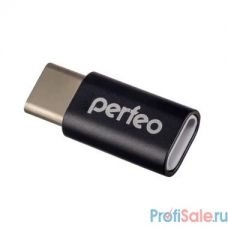 Perfeo adapter micro USB на Type-C c OTG (PF-VI-O005 Black) чёрный
