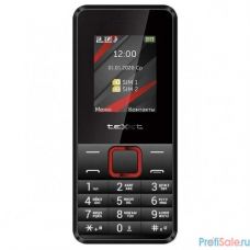 TEXET TM-207 мобильный телефон цвет черный-красный