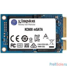 SSD жесткий диск MSATA 512GB KC600 SKC600MS/512G KINGSTON