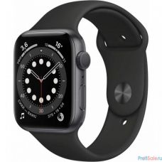 Apple Watch Series 6 GPS, 44mm Space Gray Aluminium Case with Black Sport Band [M00H3RU/A]