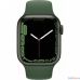 Apple Watch Series 7, 41 мм, корпус из алюминия зеленого цвета, спортивный ремешок «зелёный клевер» [MKN03RU/A]