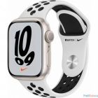 Apple Watch Nike Series 7 GPS, 41mm Starlight Alum Pure Platinum/Black NS [MKN33RU/A]
