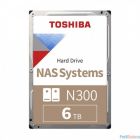 6TB Toshiba N300 (HDWG160UZSVA) {SATA 6.0Gb/s, 7200 rpm, 258Mb buffer, 3.5" для NAS, RTL}